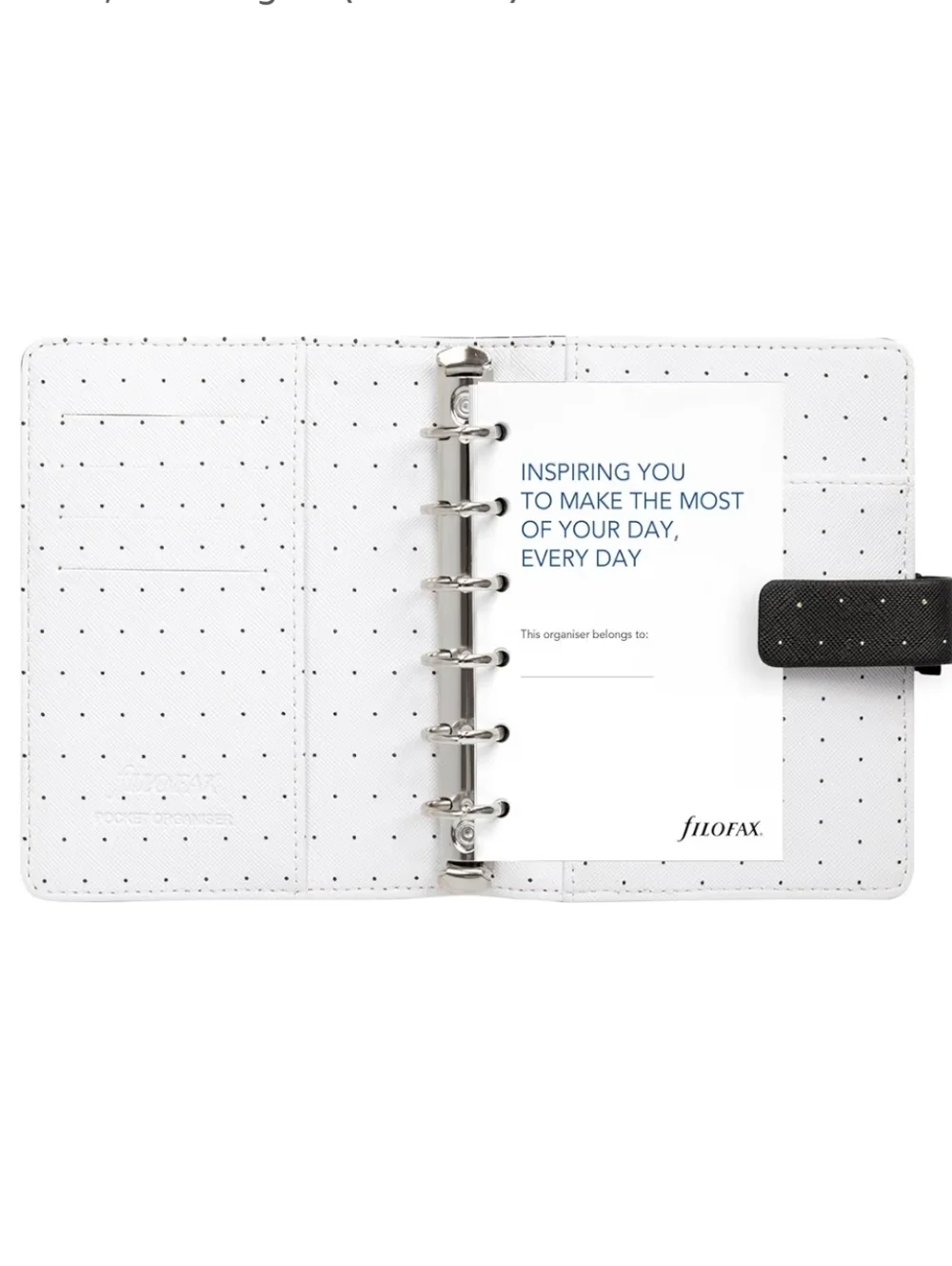 Filofax Moonlight Organizer, Pocket Size, Black W/ Gold Accents New In Box!